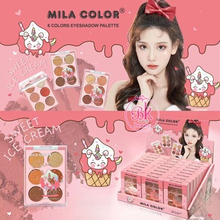 MILA COLOR อายแชโดว์ พาเลทอายแชโดว์ 6 เฉดสี อายแชโดว์พาเลทท์ พาเลท อายแชโดว์ ประกายชิมเมอร์ สีสวย กันน้ำ ติดทนนาน