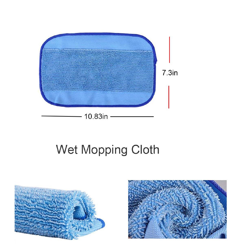 12Pcs Microfiber Wet Mopping Cleaning Pad Cloth for Irobot Braava 380