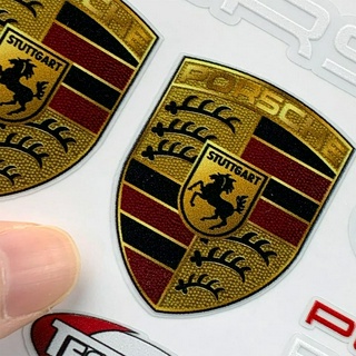 สติกเกอร์ โลโก้Porsche สําหรับตกแต่งรถยนต์