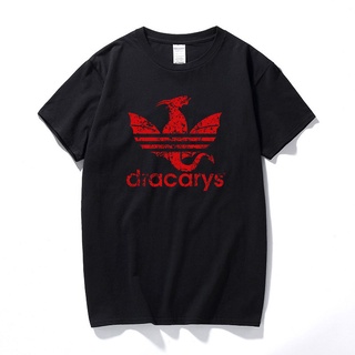 เสื้อยืด พิมพ์ลาย Dracaryport Game of thrones สีดํา สไตล์ฮาราจูกุ แฟชั่นวินเทจ สําหรับผู้ชาย 124601Size S-5XL