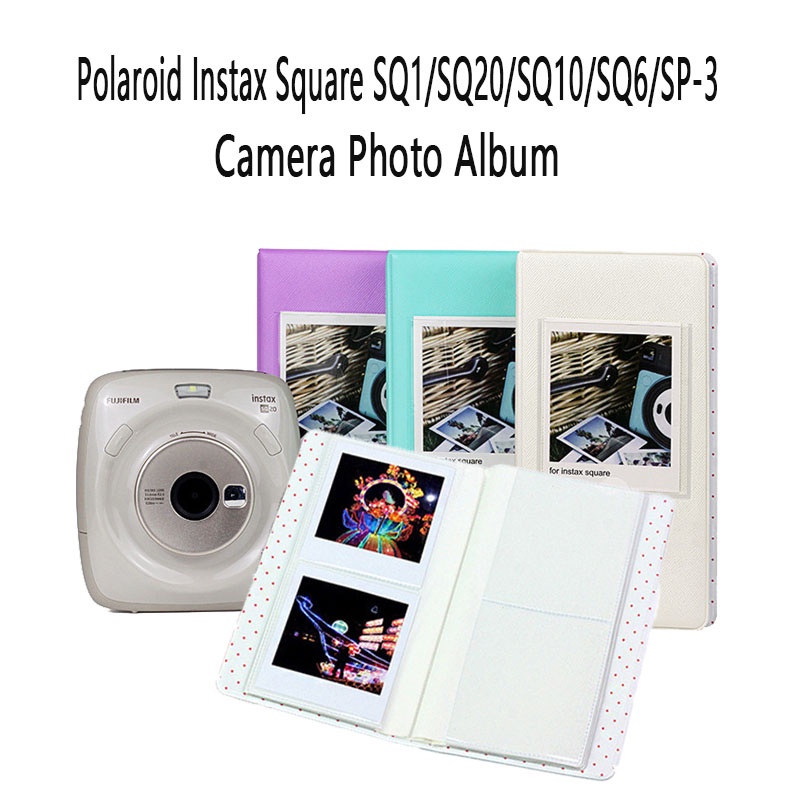 อัลบั้มรูปสําหรับ Instax Square SQ1/SQ20/SQ10/SQ6/SP-3 Instax อัลบั้มคอลเลกชันการ์ดรูปถ่ายหนังสือ