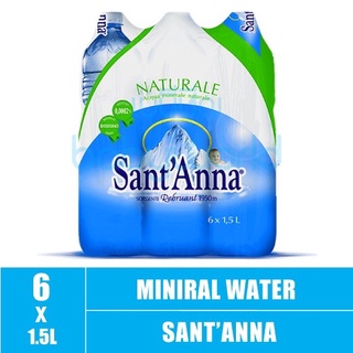 🌟พร้อมส่ง🌟Sant Anna Still Mineral Natural Water 1.5L. 6 bottle ซานตาน่า น้ำแร่ธรรมชาติ 1.5 ลิตร 6 ขวด