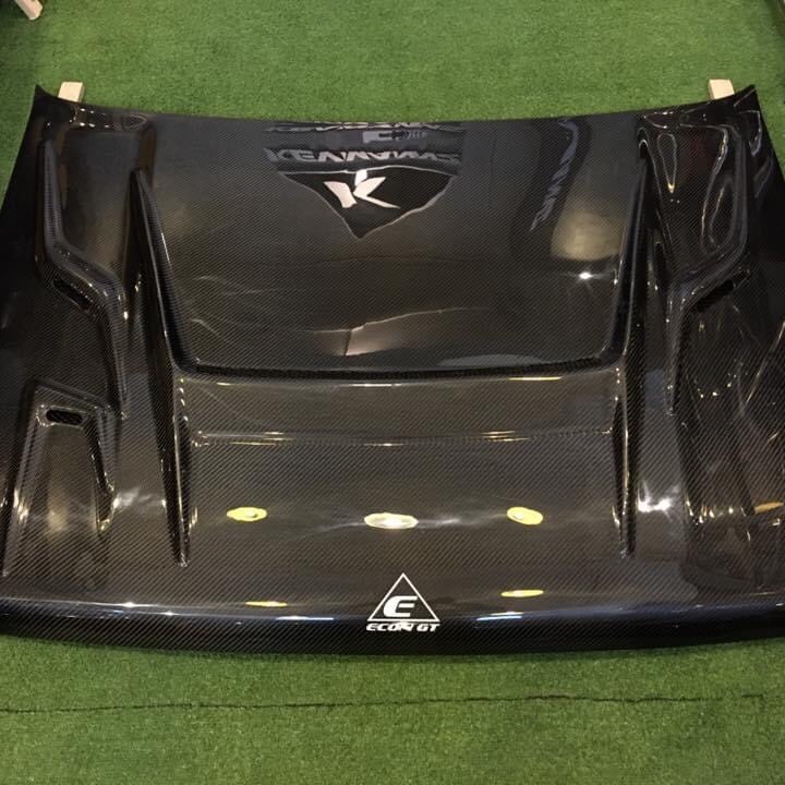 Econ GT ฝากระโปรงคาร์บอน ไฟเบอร์ - คาร์บอน เคฟล่า MITSUBISHI Cyclone L200  (ลายสอง)