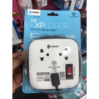 ส่งจากไทย ปลั๊กไฟ TOSHINO รุ่น XP-1.8M มาตรฐาน มอก. 2 ช่อง + 2 USB สายยาว 1.8 เมตร มีที่เก็บสาย พร้อมส่ง โตชิโน่ โตชิโน