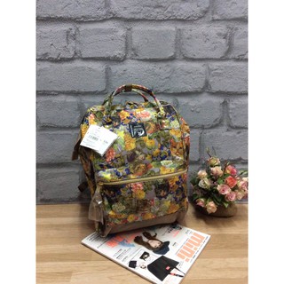 กระเป๋าเป้ Anello x Legato Largo  Botanical &amp; Cat nylon Cap fasteners Backpack