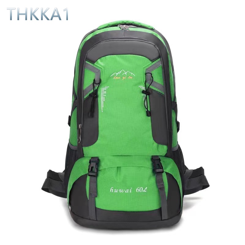 THKK--60L กระเป๋าใส่อุปกรณ์ปีนเขากลางแจ้งความจุขนาดใหญ่ เหมาะสำหรับการเดินทางทุกประเภท กันน้ำและทนต่อการสึกหรอ มี 6 สีให