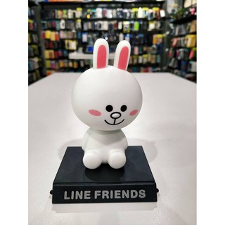 ตุ๊กตาหน้ารถ หัวสปริงดุ๊กดิ๊ก ฐานวางโทรศัพท์ได้  Series  LINE FRIEDS