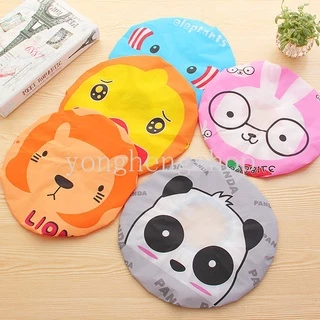 หมวกคลุมผมอาบน้ํา PVC ลายการ์ตูนสัตว์ กันน้ํา ใช้ซ้ําได้