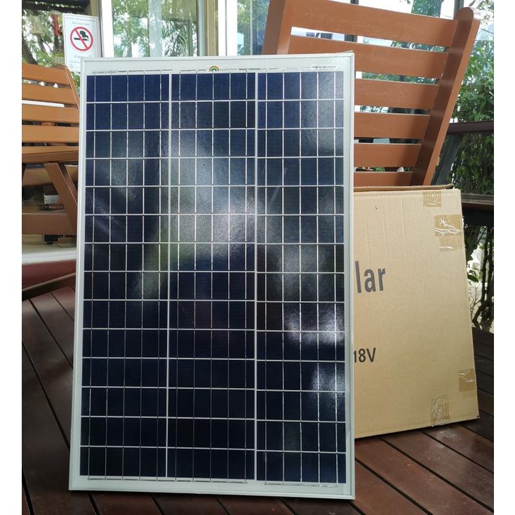 แผงโซล่าเซลล์  50 W Poly crystaline แผงโซล่าเซลล์ ขนาด 50 w ชนิด โพลีคริสตัลไลน์