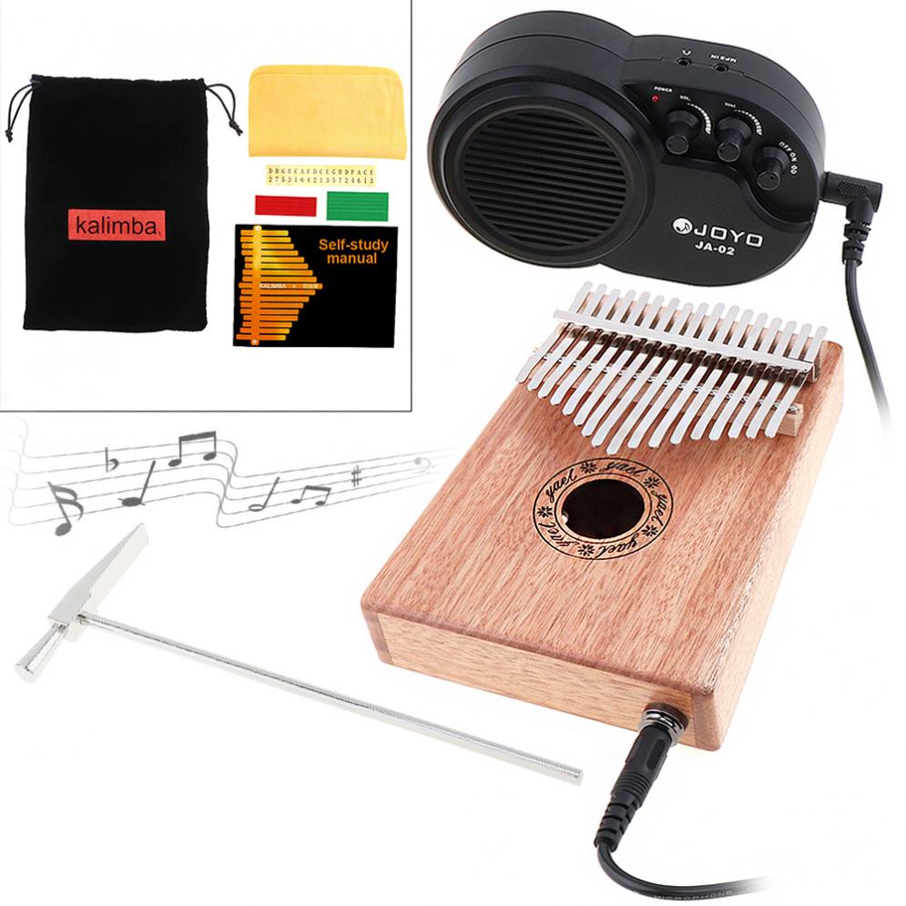 17 Key Electroacoustic Kalimba Solid Mahogany sweet sounding Thumb