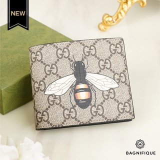 GUCCI SHORT WALLET MONOGRAM PRINT BEE