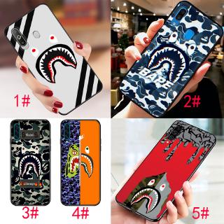 ly - 1 bape เคสนิ่มมีฮู้ดลายฉลามสําหรับ samsung note 8 9 10 a 10 a 20 a 30 a 40 a 50 a 70 m 30 plus