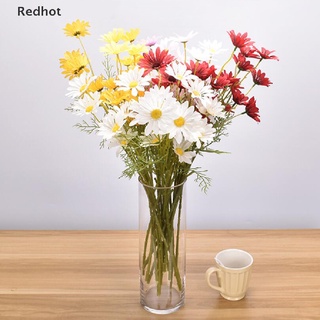 &lt;Redhot&gt; ดอกเดซี่ประดิษฐ์ ดอกคาโมมายล์ปลอม 5 หัว สําหรับตกแต่งบ้าน งานแต่งงาน ลดราคา