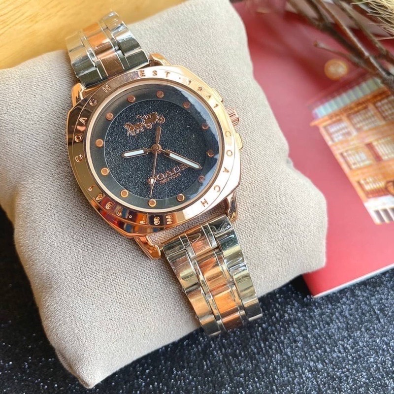 นาฬิกา COACH สายสแตนเลส งานปั้ม นาฬิกาข้อมือผู้หญิง ขายส่ง-ขายถูก