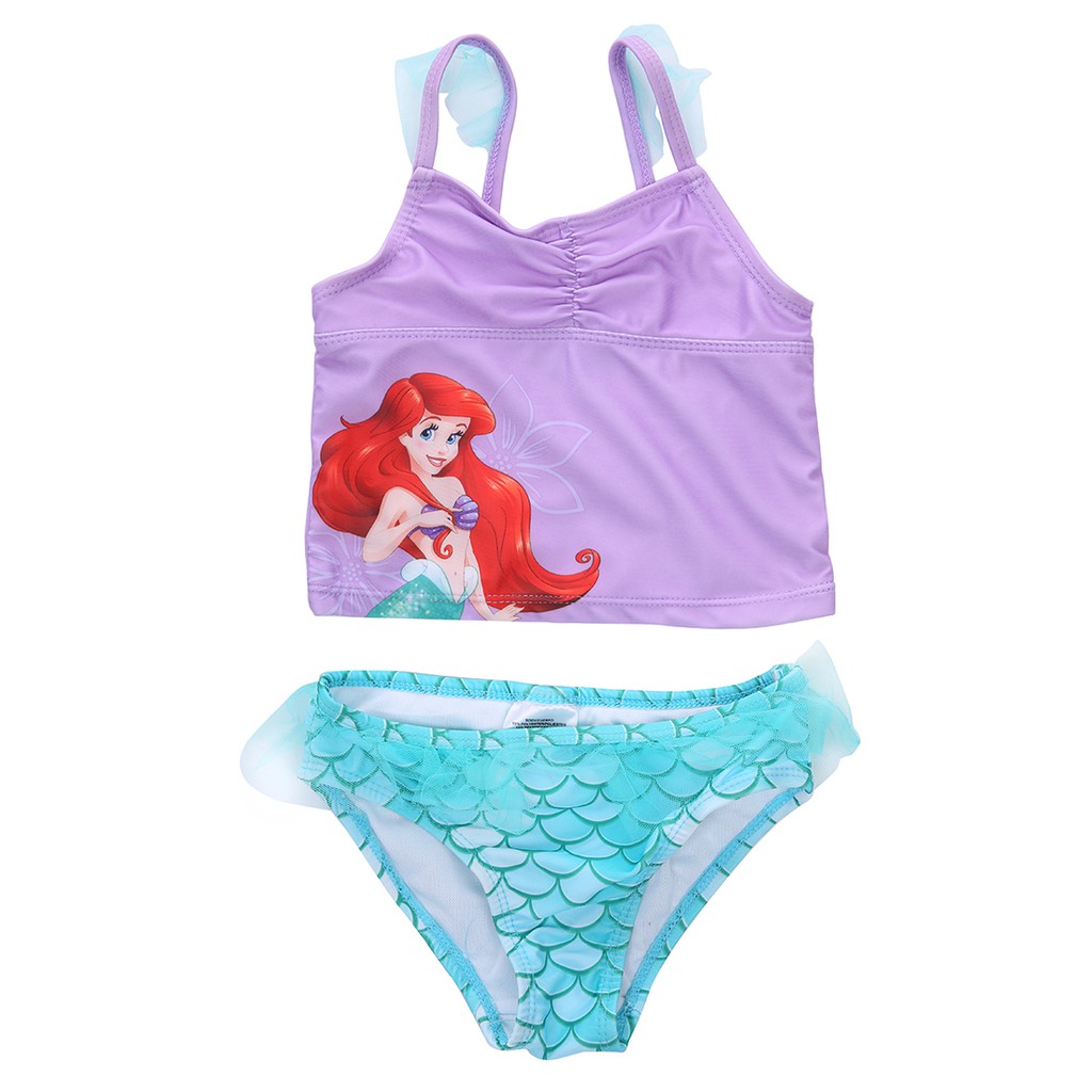 Mermaid Swimwear Kids Bikini  Baby Girls Children Purpel Sequined Swimsuit