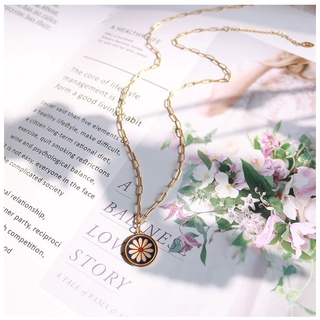 (พร้อมส่ง ตรงปก) สร้อยคอจี้ดอกเบญจมาศ Chrysanthemum  Necklace