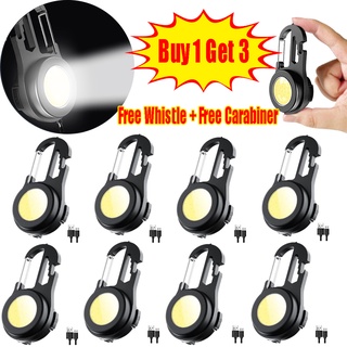 [ซื้อ 1 แถม 3] 6 in 1 ไฟฉาย COB ขนาดเล็ก แบบพกพา ชาร์จได้ อเนกประสงค์