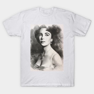 Elizabeth Taylor T-Shirt Simple Style Cotton New Arrival Cartoon Hipster Classic Summer MenS 96WF