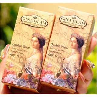 รองพื้น Gina Glam Double wear stay in matte foundation จีน่า เกลม ดับเบิ้ล แวร์ สตย์ อินแมทท์ ฟาวเดชั่น