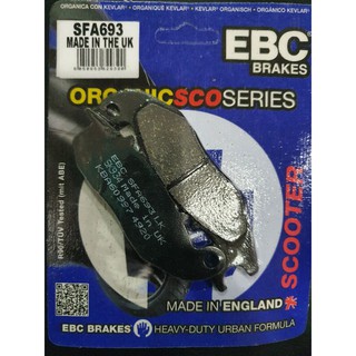 ผ้าเบรค EBC Brakes รุ่น Organic/ผ้าหน้า ADV150, Click110 (ตัวเก่าคาบู), Yamaha WR155, PCX160 ABS (ปี20-21), CRF250 300