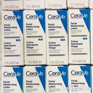 🔥ส่งทันทีได้‼️ผลิตฝรั่งเศส🔥Cerave PM เซราวีพีเอ็ม Cerave Facial Moisturising Lotion PM โลชั่นบำรุงผิวหน้า ขนาด 3 ml.