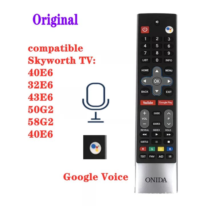 สําหรับ Skyworth 40E6 32E6 43E6 50G2 58G2 40E6 4K Android TV ใหม่รีโมทคอนโทรลเดิม HOF19H705GPD10 58U