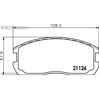 Girling ผ้าเบรคsหลัง มิตซูบิชิ MITSU Champ 6103659-1/Tอะไหล่MITSU,อะไหล่ Champ I