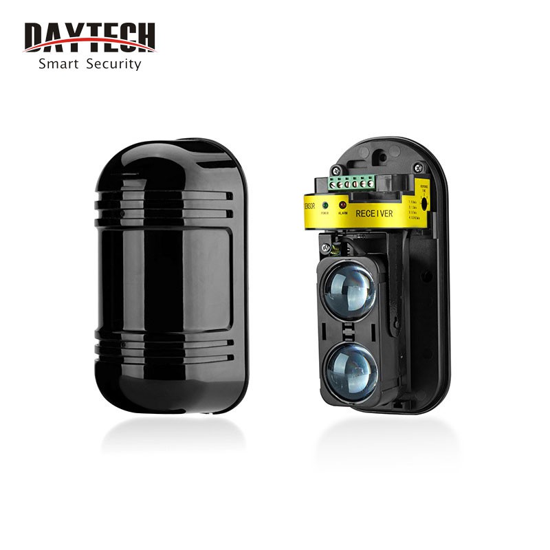DAYTECH เครื่องตรวจจับสัญญาณเตือนอินฟราเรดลําแสงแบบมีสาย 100M รั้วกั้นปริมณฑล ABT-100