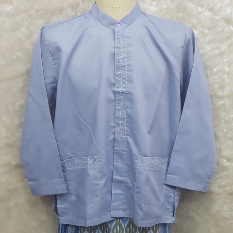 เสื้อกูรงผู้ใหญ่แขนยาวปักลาย คอจีน กระเป๋า 2 ใบ สุภาพเรียบร้อย รุ่น SHC20