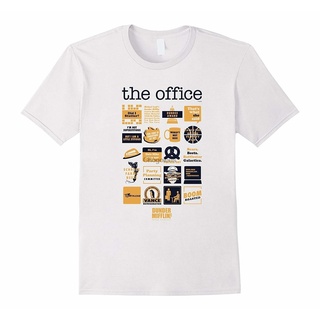 คอลูกเรือเสื้อยืดคอกลมเสื้อยืด พิมพ์ลายคําคมตลก The Office Mash-Upผ้าฝ้ายแท้