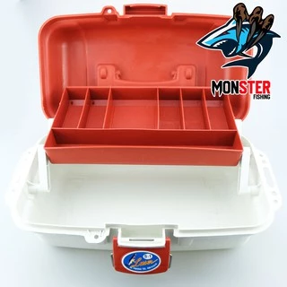 กล่องอเนกประสงค์เลเซอร์ 2 ชั้น Laser Tackle Box E-1 กล่องใส่อุปกรณ์ตกปลา