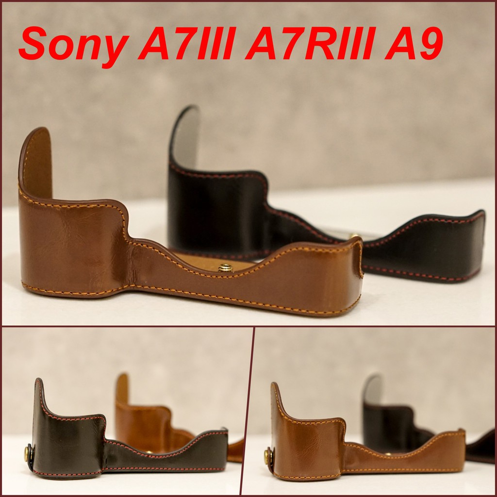 เคสกล้องหนัง โซนี่ A7III A7RIII A9 Leather Half Case for Sony A7III A7RIII A9
