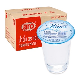 เอโร่ น้ำดื่มถ้วย ขนาด 229 มล. x 48 ถ้วย ยกลัง Aero Cup Drinking Water Size 229 ml x 48 cups Carton