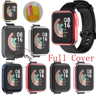 Tpu เคสป้องกันรอยหน้าจอแบบเต็มหน้าจอสําหรับ mi watch lite case ฟิล์มกันรอย mi lite watch Film TPU