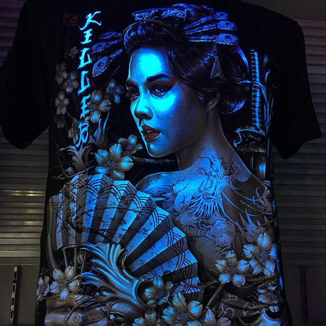 Rock chang T-shirt HD60 เสื้อยืด(เรืองแสง)ผู้ชาย(ไซส์ยุโรป)ลายหน้า-หลัง