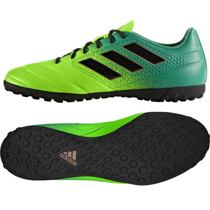Adidas แท้ ฟุตบอล ACE ร้อยปุ่ม สำหรับสนามหญ้าเทียม(green)