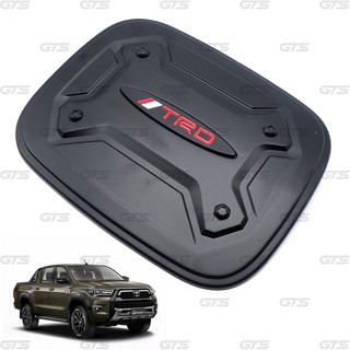 ฝาถังน้ำมัน ครอบฝาถังน้ำมัน โลโก้แดง "TRD" สีดำด้าน สำหรับ Toyota Revo 4x4 ปี 2020-2021