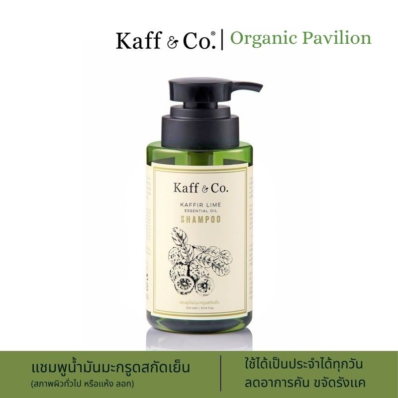 Kaff & Co Kaffir Lime Essential Oil Shampoo แชมพูน้ำมันมะกรูดสกัดเย็น (300ml)