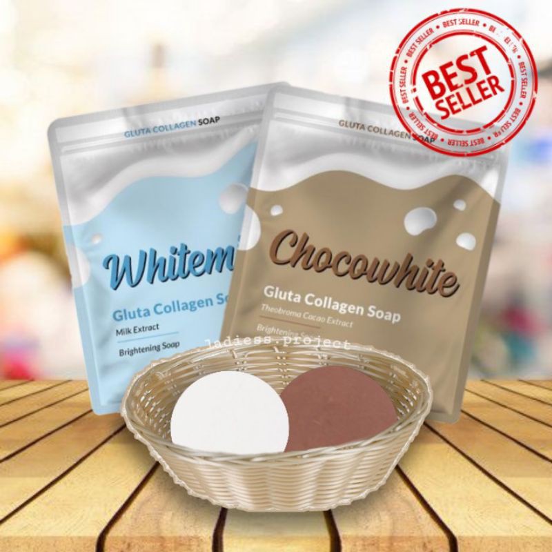 (Ready) Free Mask & Network สบู่ The3Angle Bpom Gluta สบู่คอลลาเจนไวท์มิลค์ช็อกโกว์ไวท์