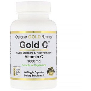 California Gold Nutrition, Gold C, Vitamin C, 1,000 mg, 60 Veggie Capsules