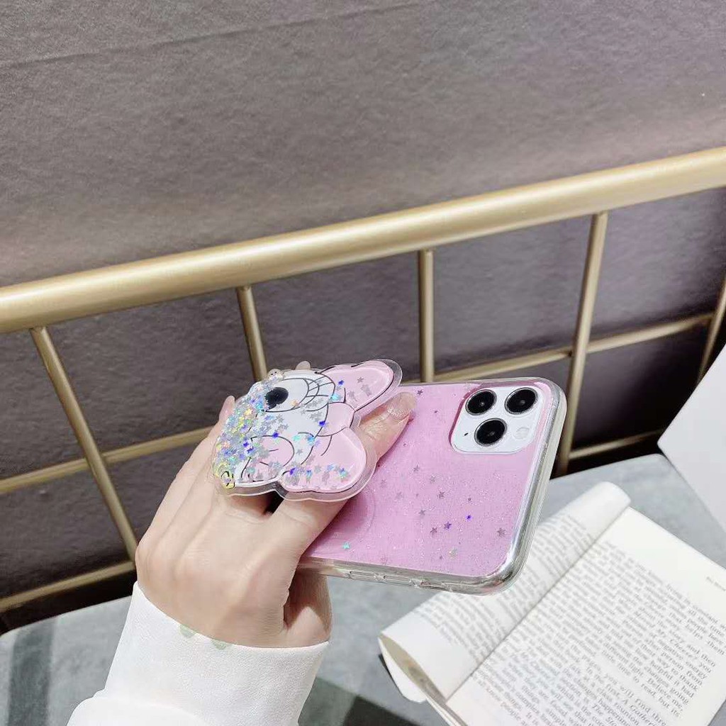Vivo S1 V20 Y50 Y30 Y30i Y20 Y20i Y20S V19 Y19 Y85 V9 V11 V15 Pro V11i Y91C Y67 Y66 V5 Plus Lite Cartoon Mickey Minnie Quicksand Stand Glitter Soft TPU Phone Case #8