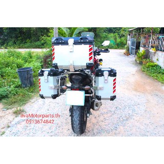 กล่องท้ายมอเตอร์ไชค์ 40L กล่องหลัง ปี๊ปข้าง TOP BOX MOTOCYCLE อลูมิเนียม +หูจับอลูมิเนียมอัลลอย