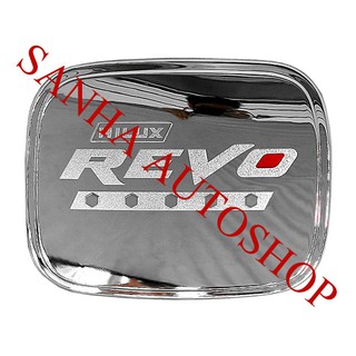 ครอบฝาถังน้ำมันโครเมียม Toyota Revo 4 ประตู รุ่นยกสูง งาน R