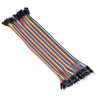 จั๊มเปอร์ Jumper Wire แผงสายไฟ 10 20 30 40 ซม ผู้-ผู้ ผู้-เมีย เมีย-เมีย 40เส้น สายแพร Arduino ESP32