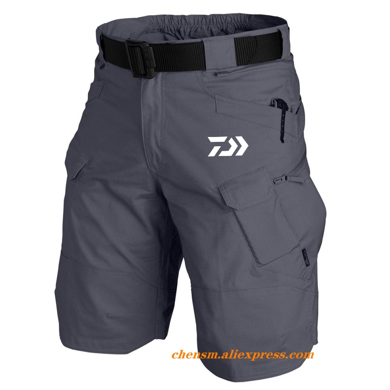 Daiwa Men Beach กางเกงขาสั้นกลางแจ้งกางเกงขาสั้นตกปลากางเกง Quick Drying Men Surf Beach Shorts ฟิตเน