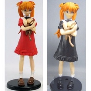 (แท้/อะไหล่) Bandai Evangelion Souryuu Asuka Langley HGIF Evangelion File 01 Sadamoto Yoshiyuki Child Ver., Black Dress