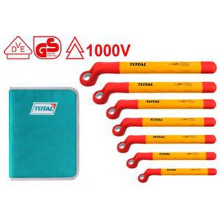 Total ประแจแหวน ด้ามหุ้มฉนวน 7 ตัวชุด (8 - 19 มม.) รุ่น THKISPA0702 ( Insulated Ring Wrench Set )