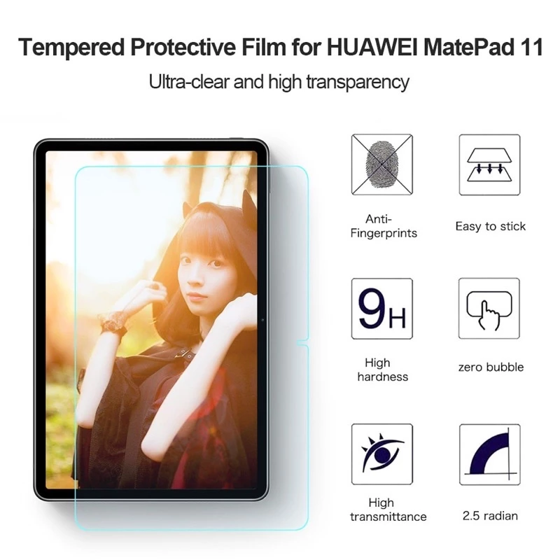 ฟิล์มกระจกนิรภัย Huawei Matepad Pro 10.8 / Matepad 10.4 / 11 / T8 / T10 / T10S thumbnail 7