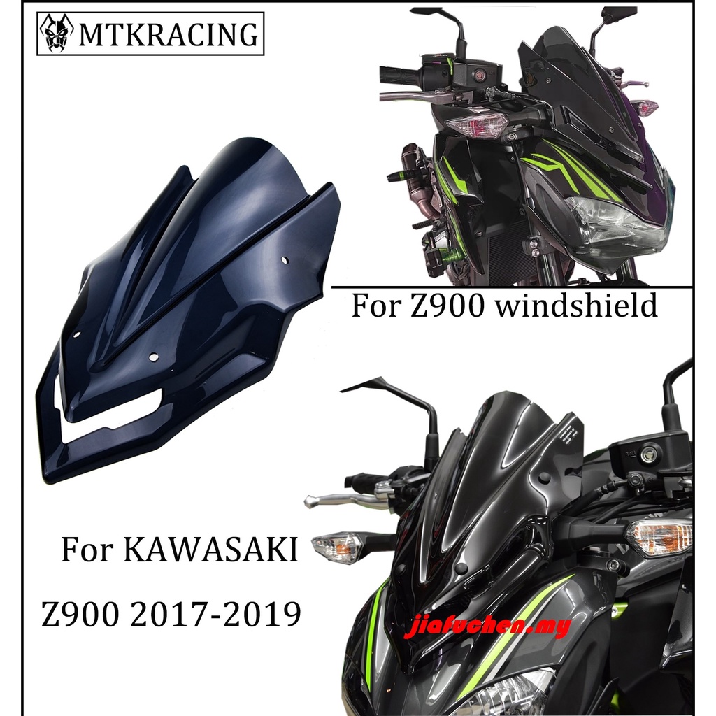 JFMOTO สําหรับ KAWASAKI Z900 Z 900 รถจักรยานยนต์หน้าจอด้านหน้ากระจก Fairing กระจก 2017-2019