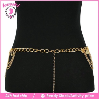 [🆕M2-LOV] Layered Waist Chain Fashion Adjustable Boho Belt Body Belly Chain for Beach